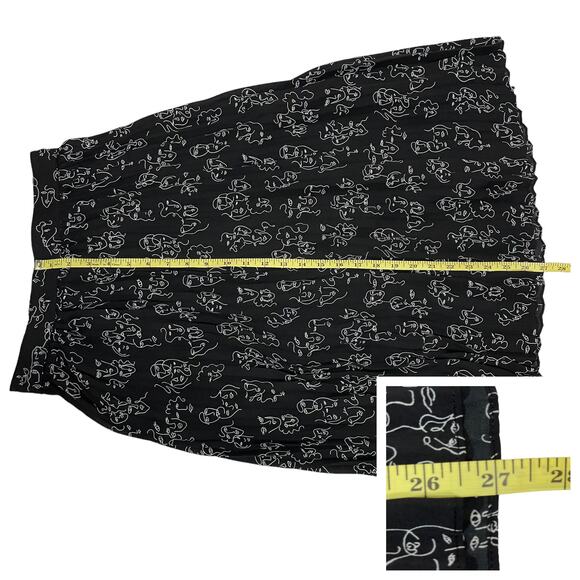 a new day X Vital Voices Face Print Pleated Skirt - Black - XS - Picture 4 of 9